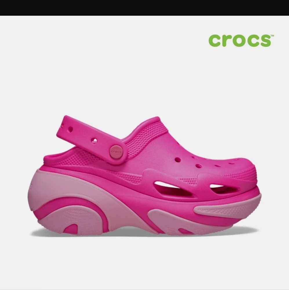 Crocs Bubble Crush Mega Platform Clogs Barbie Pink Slingback Sz W10 M8 NWOR